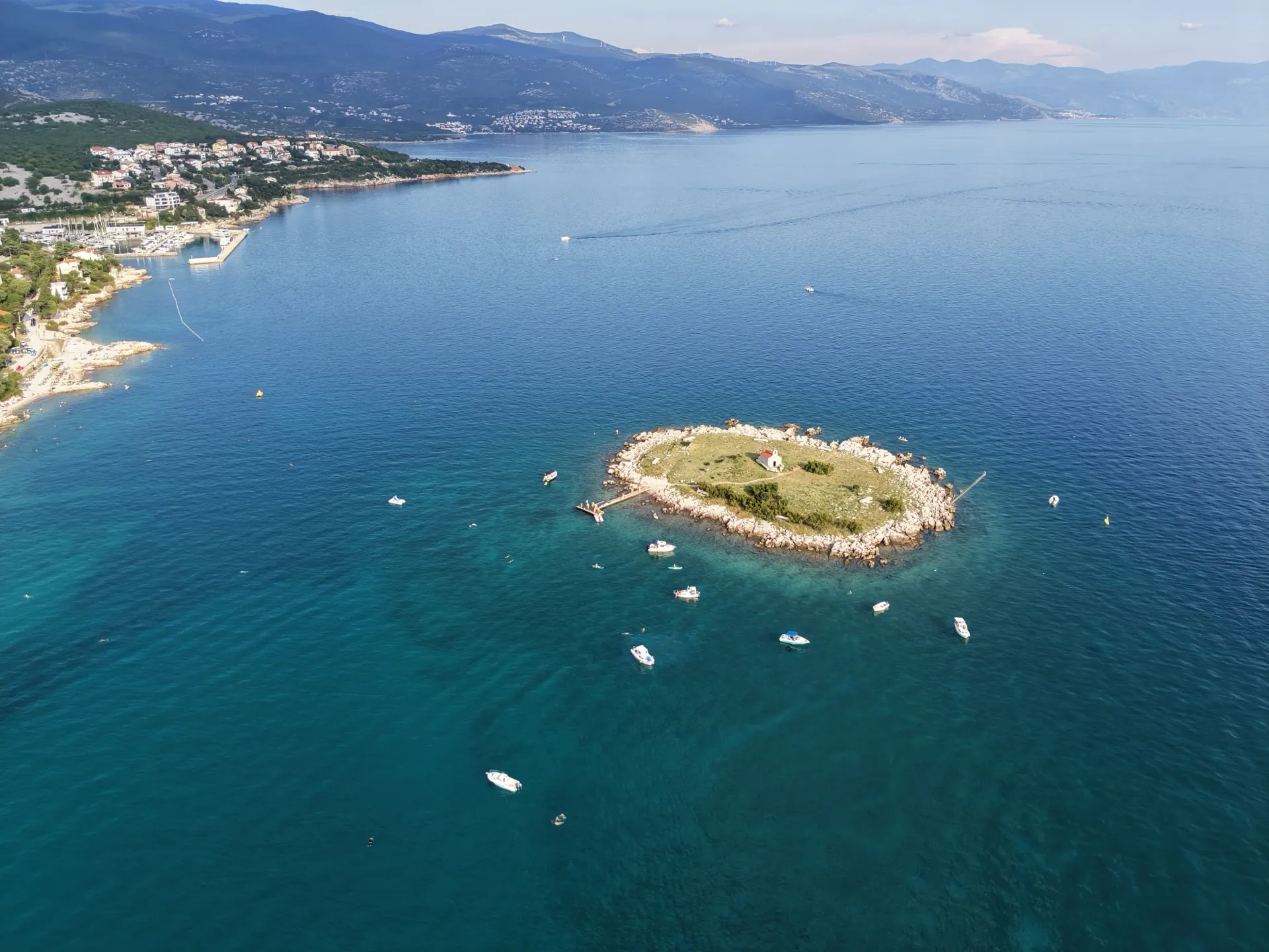 San Marino Islet in the Kvarner Channel off Novi Vinodolski