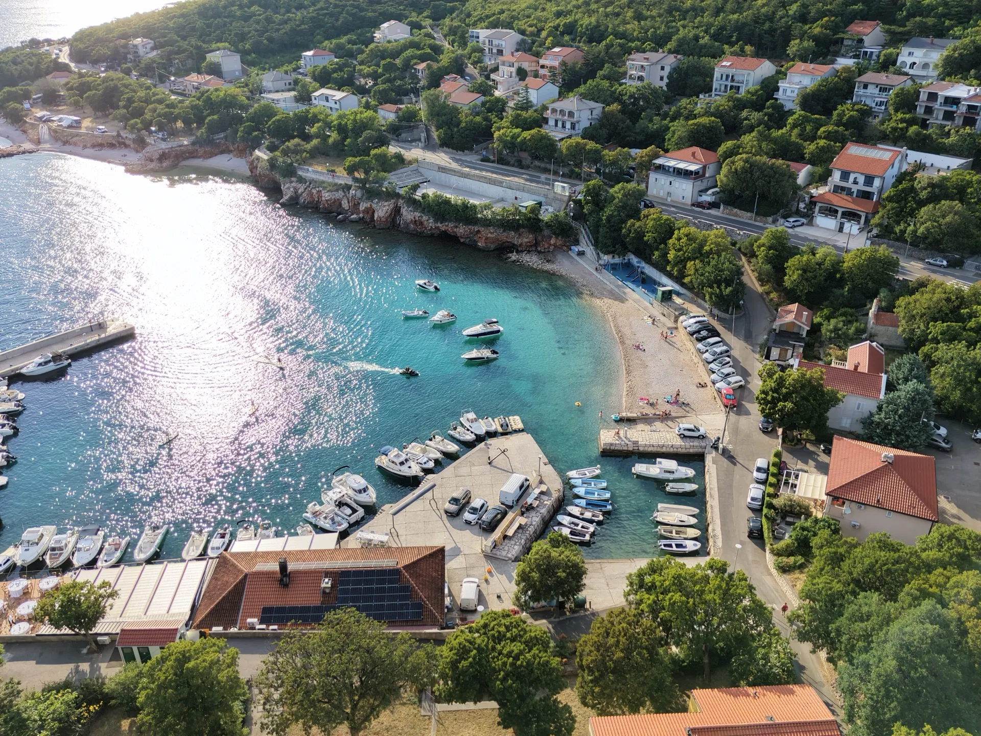 Povile coastline and clear water