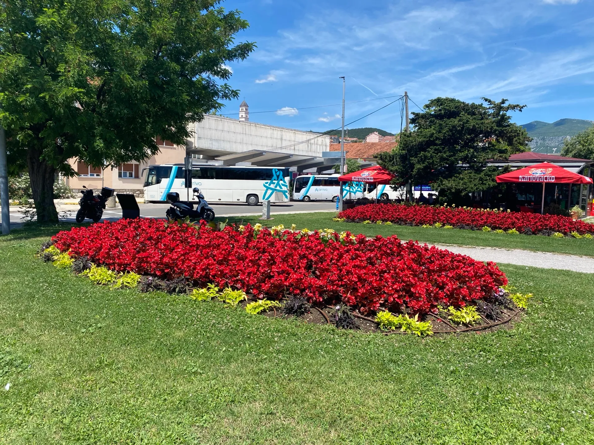 Central bus station in Crikvenica near the town centre
