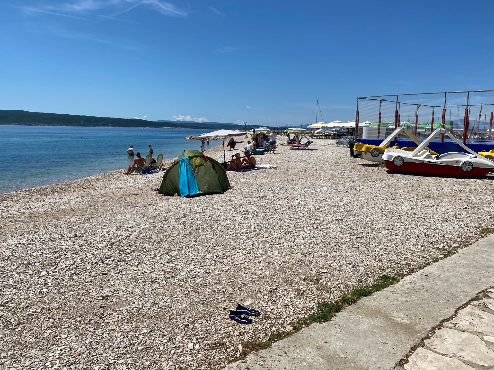 Seasonal beach rentals on the Crikvenica waterfront