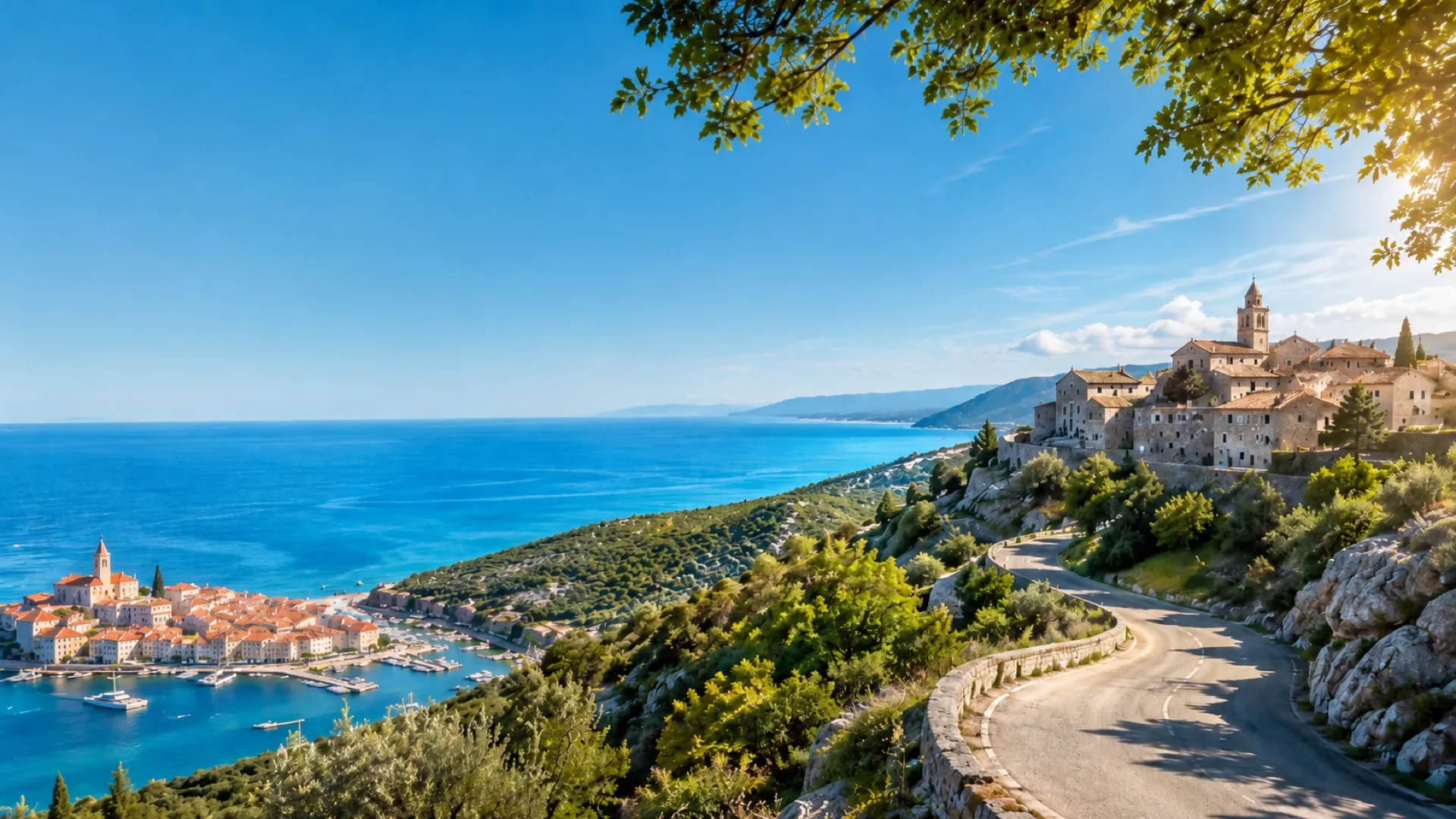 Coastal Croatian towns and Adriatic landscape / Прибрежные города Хорватии и Адриатическое побережье