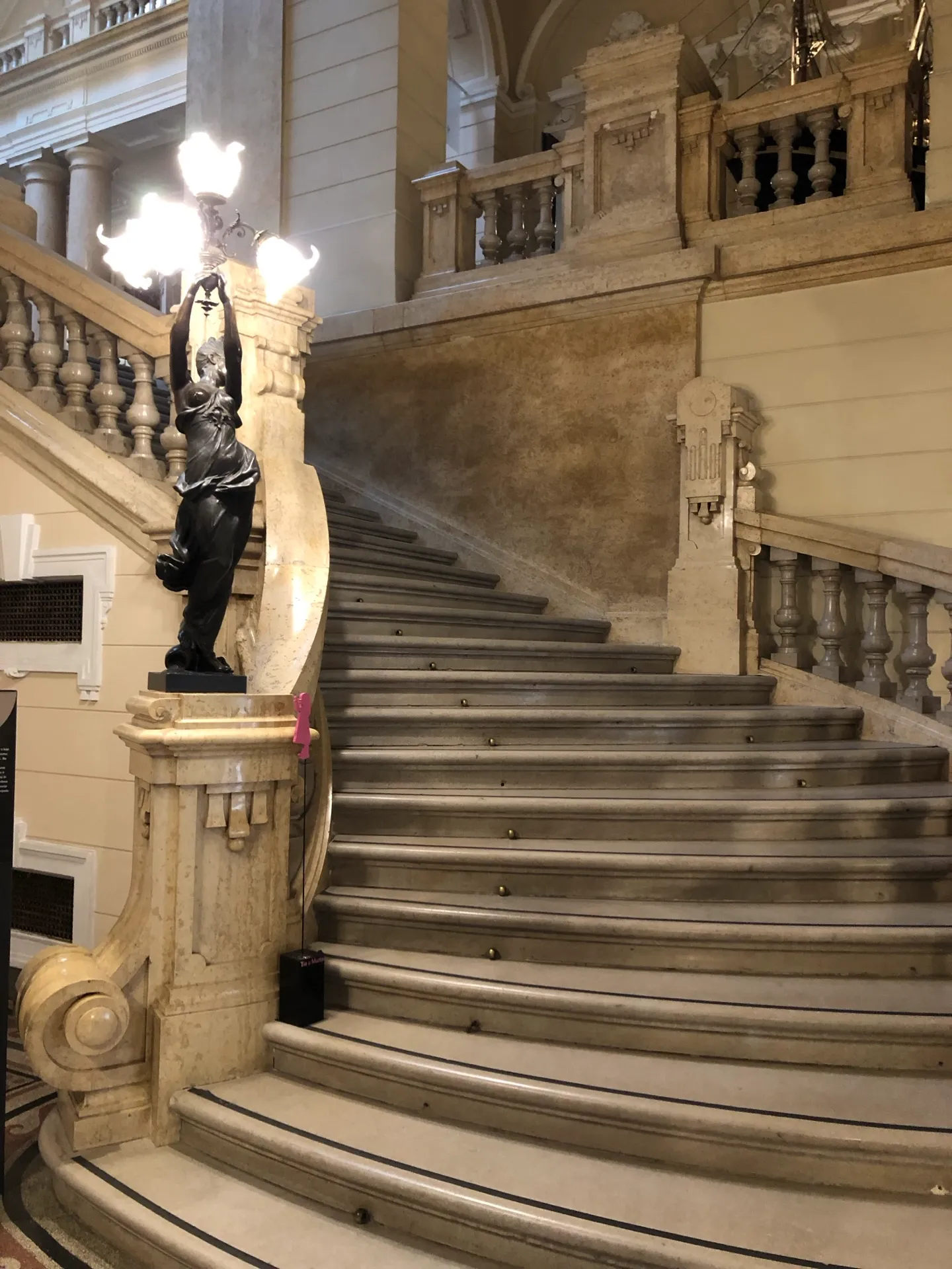 Grand staircase inside Rijeka's Governor's Palace before renovation