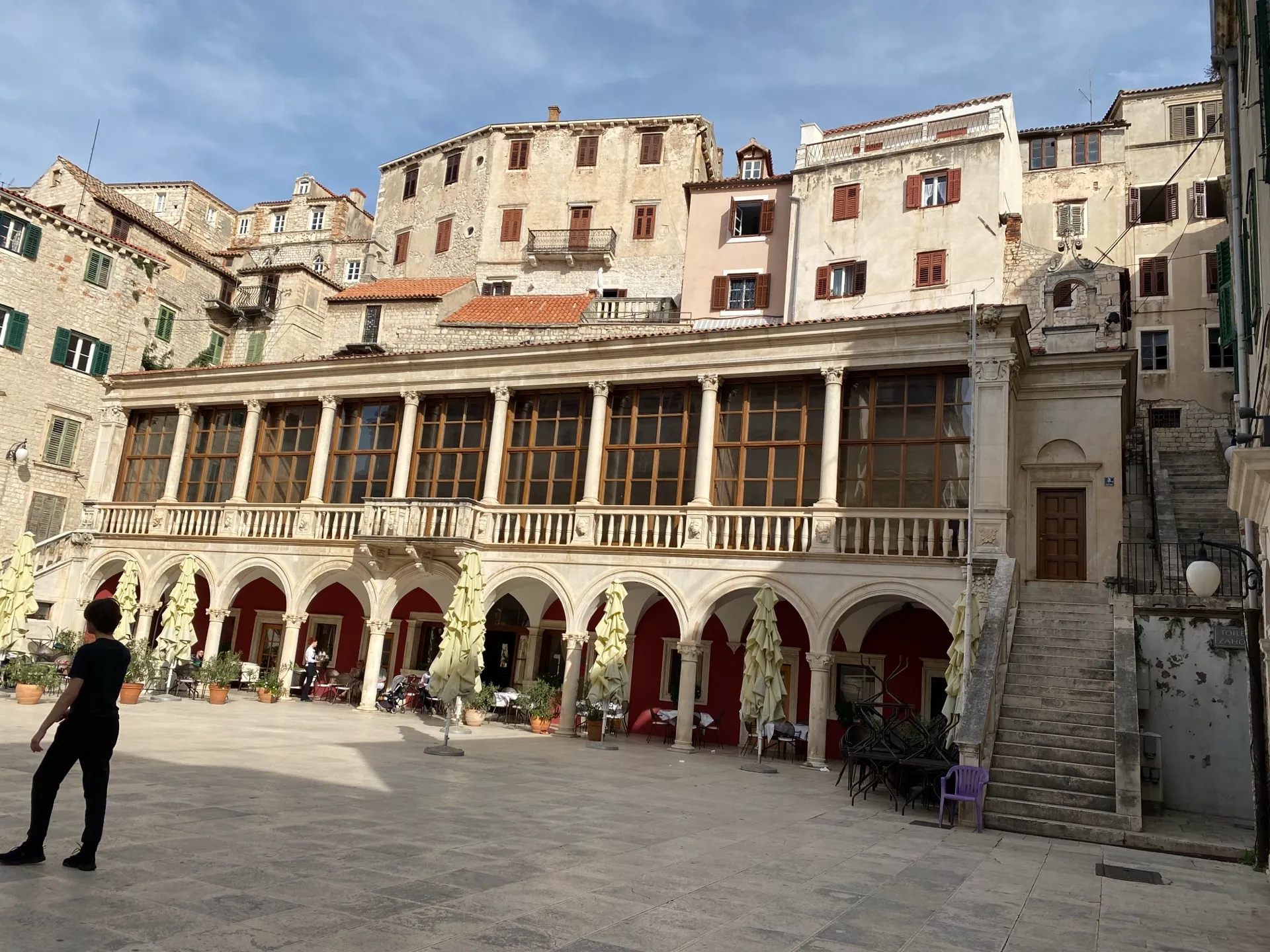 Renaissance arcade of the historic Town Hall in Šibenik