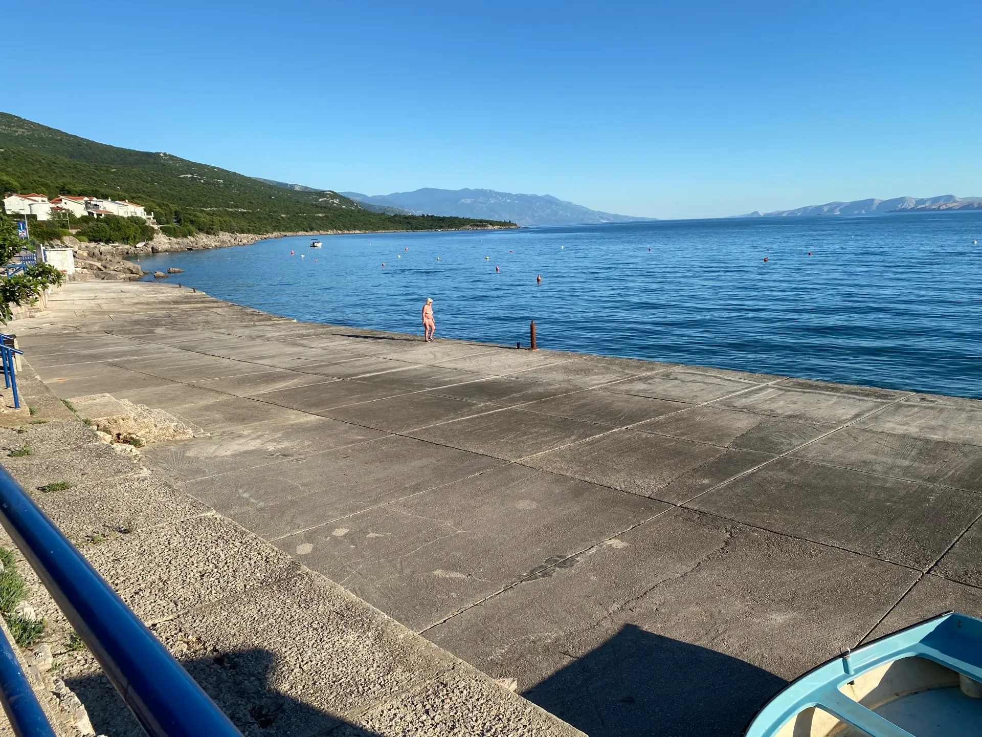 Concrete swimming platform on the coast of Smokvica Krmpotska