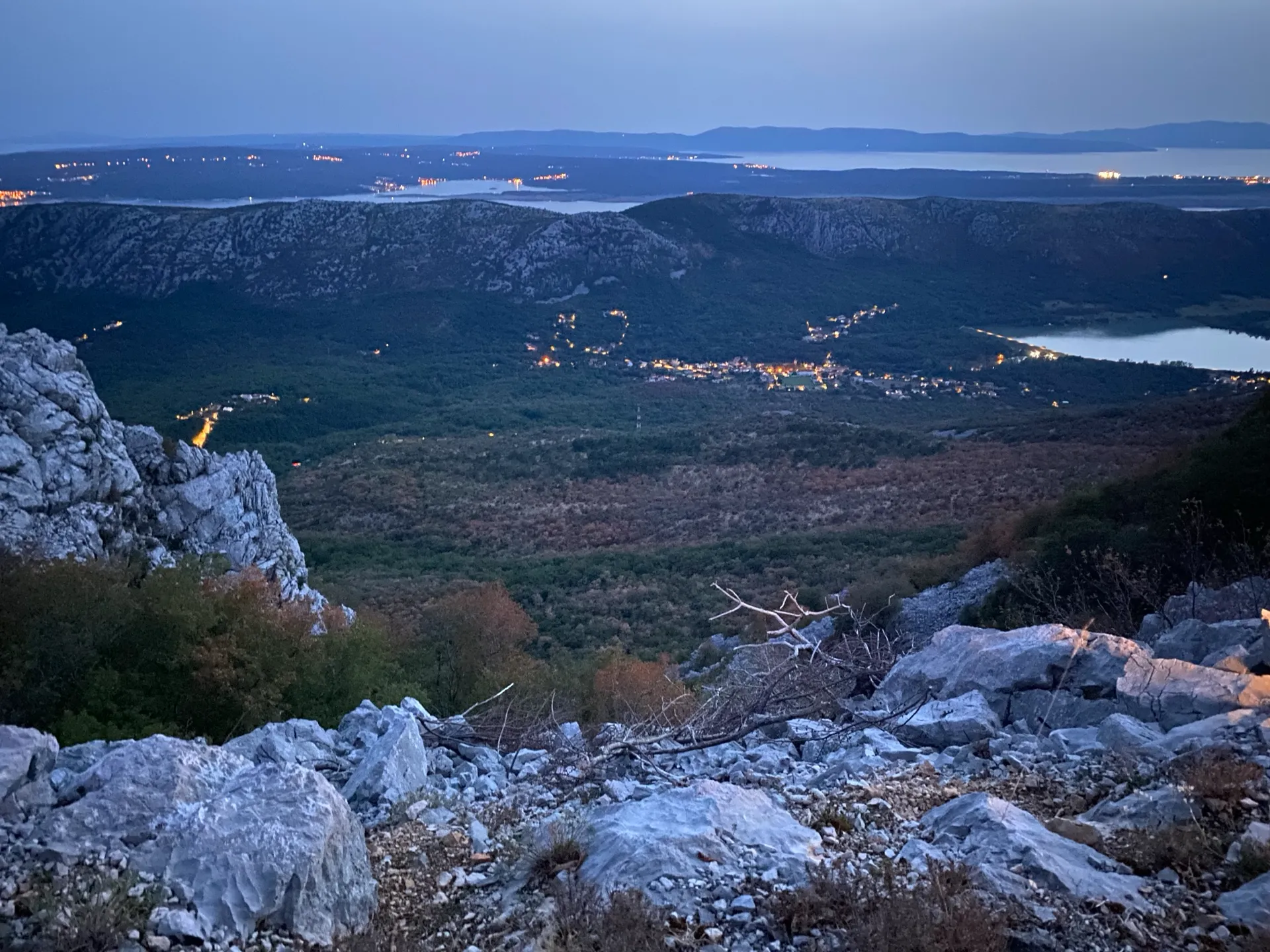 Evening panorama from Vidikovac Pridva