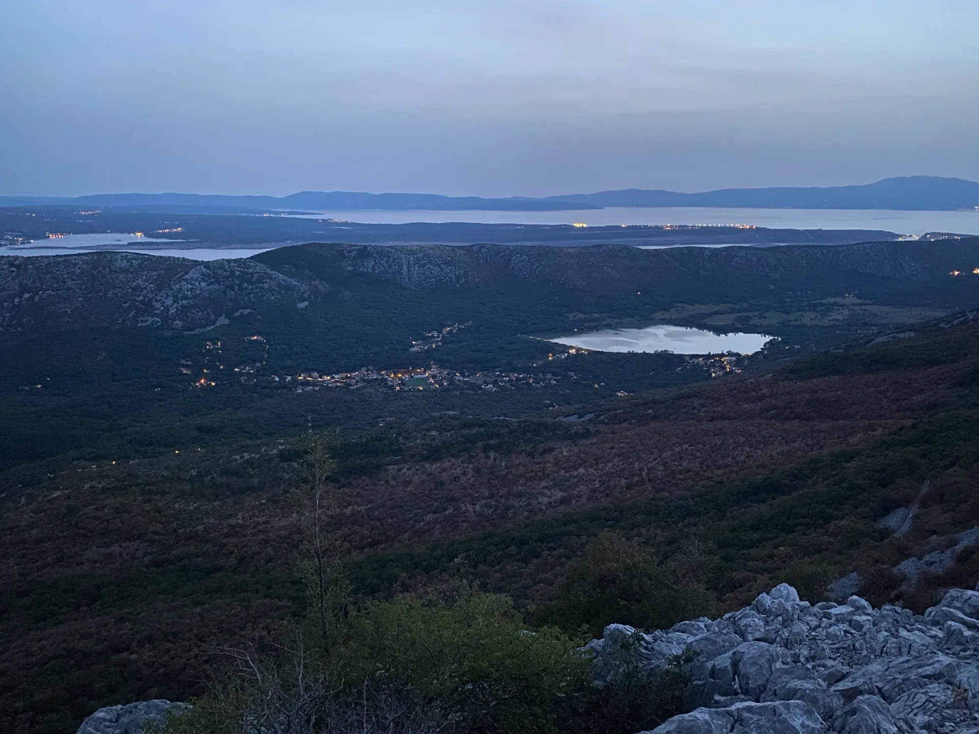 Lake and Kvarner panorama from Vidikovac Pridva